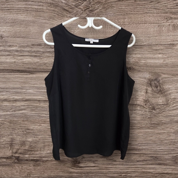 ⭐️Cleo Black Sleeveless Tank Top Size XL - Picture 1 of 5